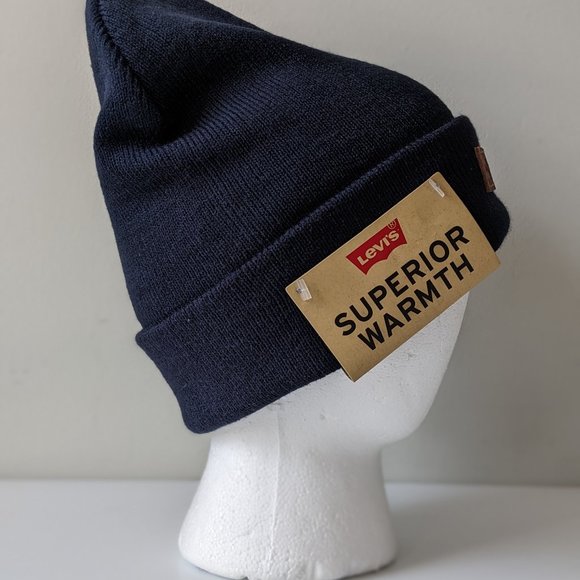 Men's Levi's® Knit Cuffed All Season Beanie - Navy - Picture 14 of 15